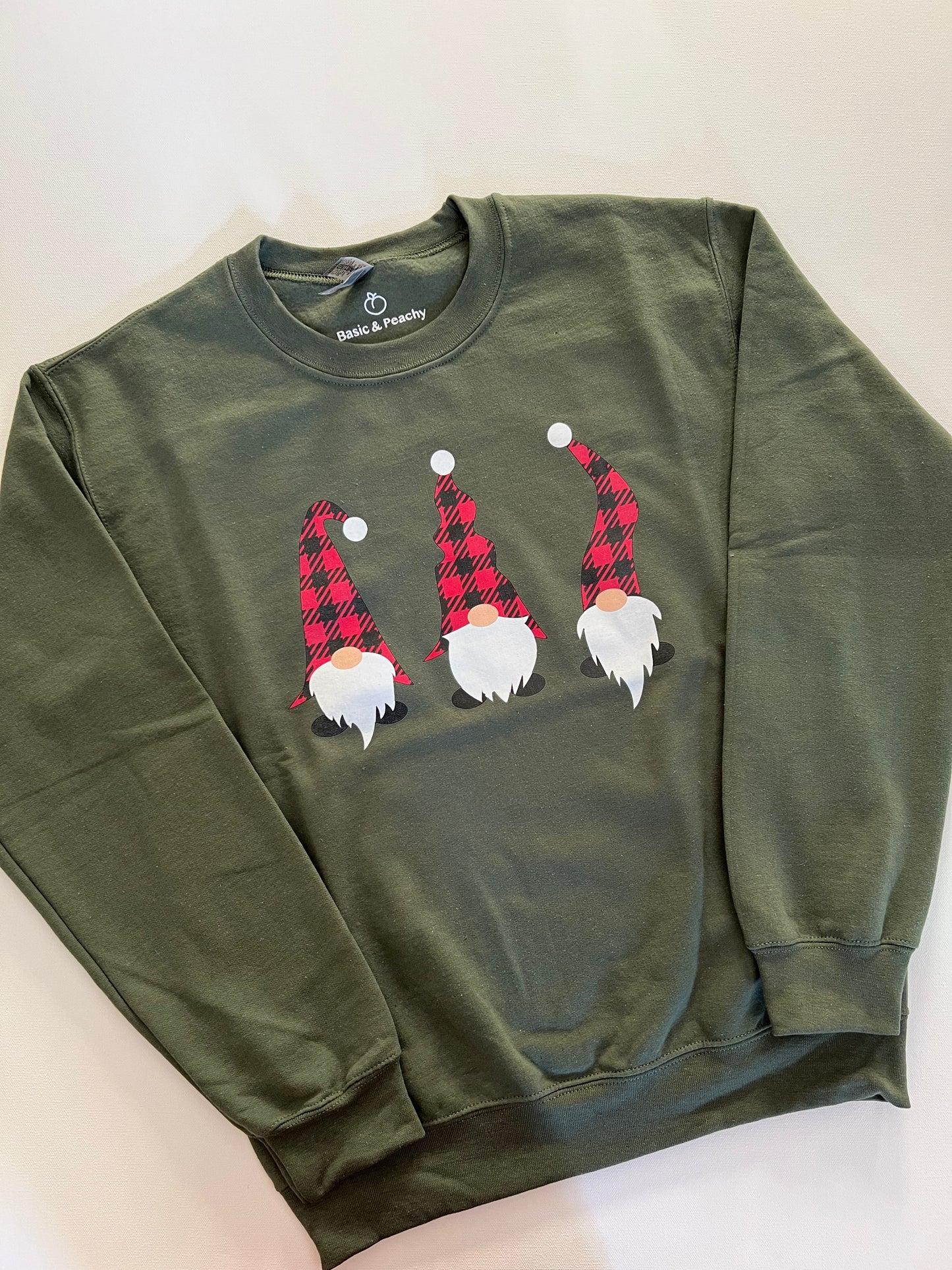 Gnome Christmas Crewneck- Green