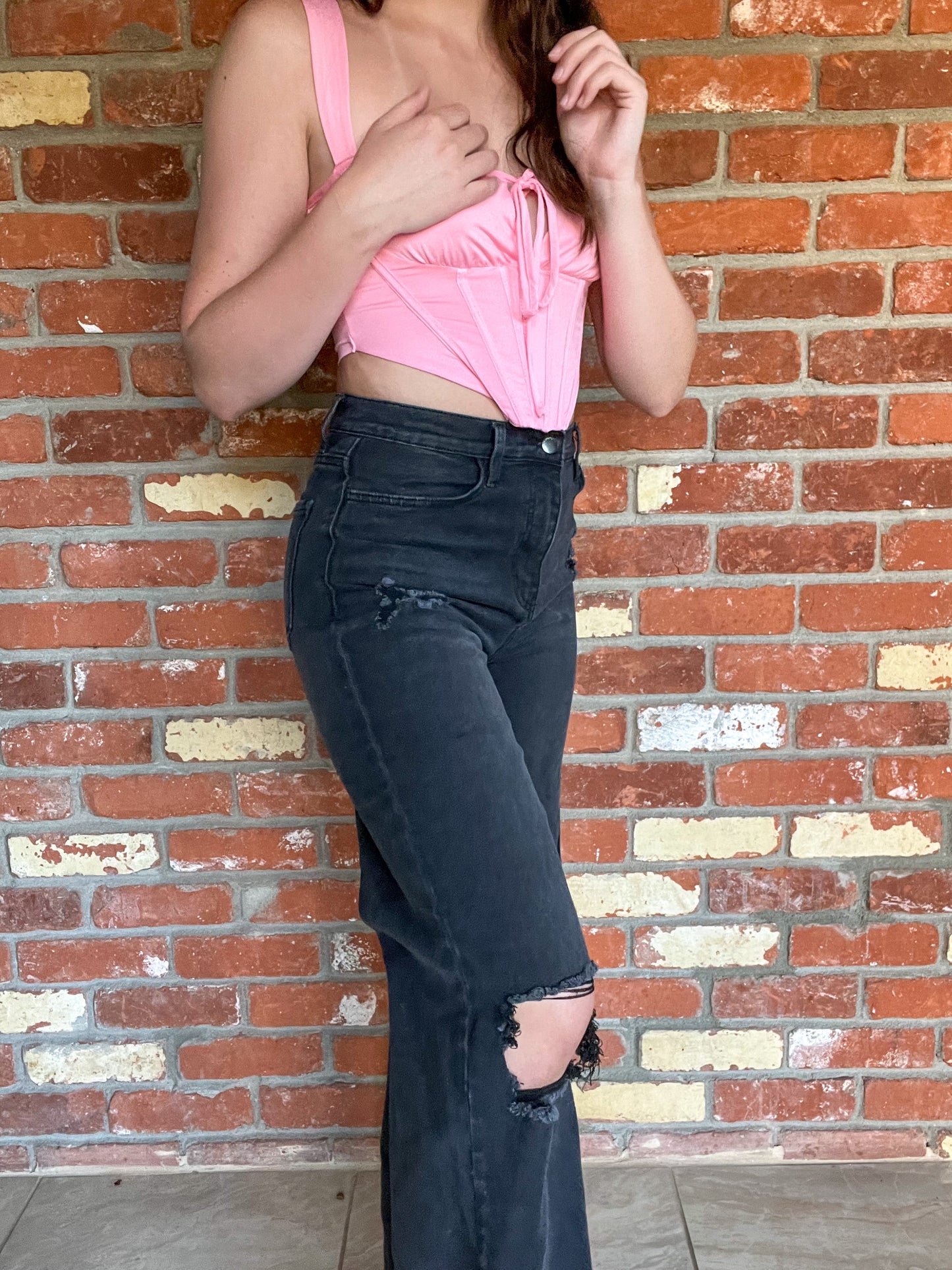 Wild Wide Jeans- Black