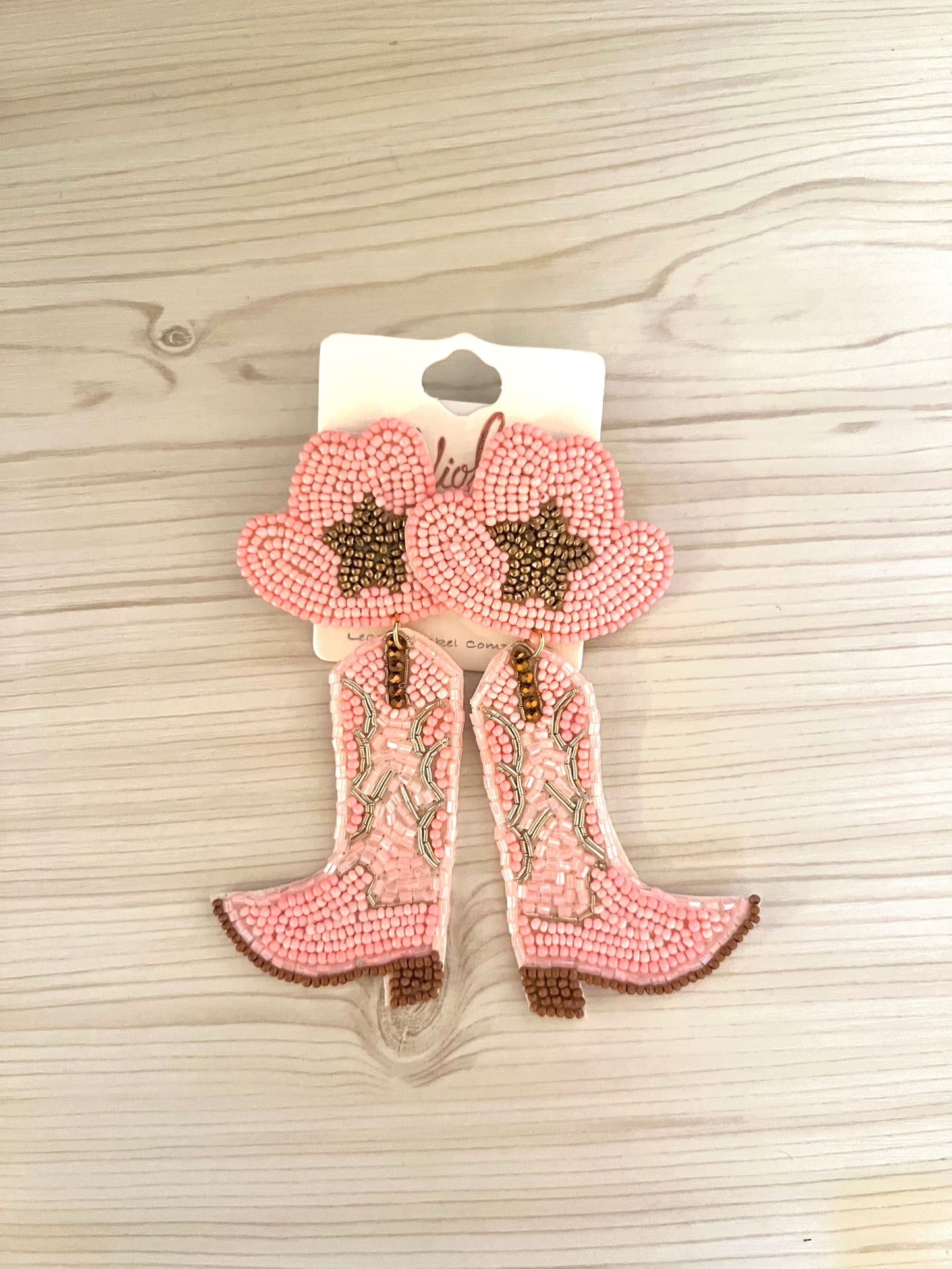 Beaded cowgirl earrings